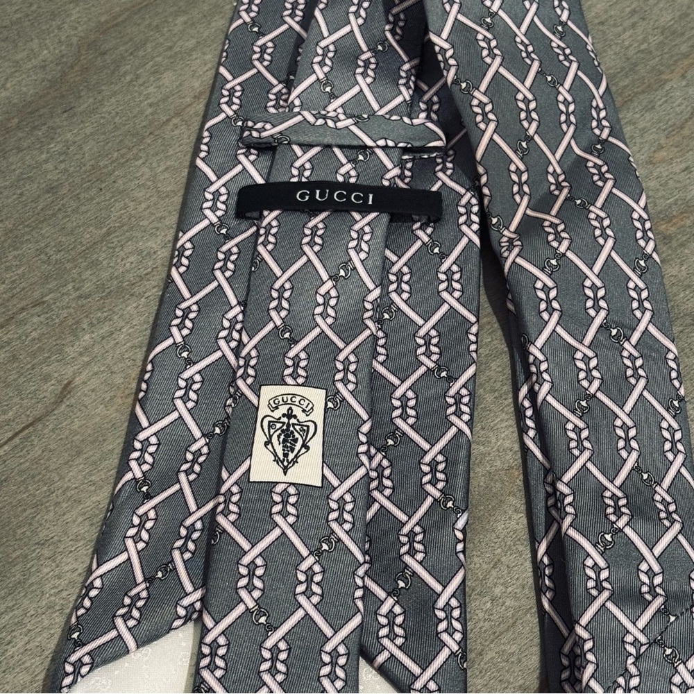 Men's Pants in Gray and Pink Pattern